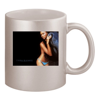 Tyra Banks 11oz Metallic Silver Mug