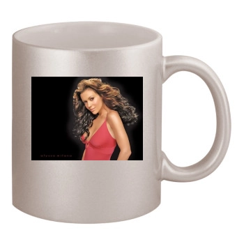 Alyssa Milano 11oz Metallic Silver Mug