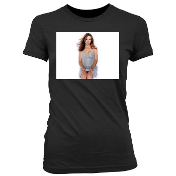 Alyssa Milano Women's Junior Cut Crewneck T-Shirt