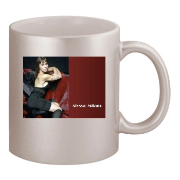 Alyssa Milano 11oz Metallic Silver Mug