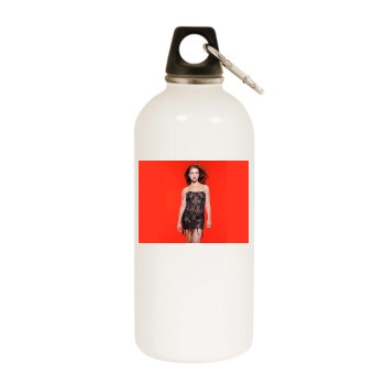 Alyssa Milano White Water Bottle With Carabiner