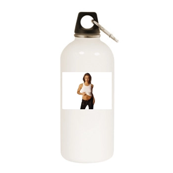 Alyssa Milano White Water Bottle With Carabiner