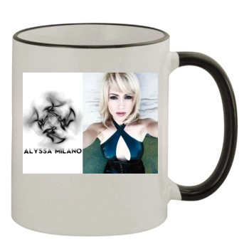 Alyssa Milano 11oz Colored Rim & Handle Mug