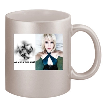 Alyssa Milano 11oz Metallic Silver Mug