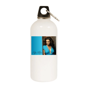 Alyssa Milano White Water Bottle With Carabiner