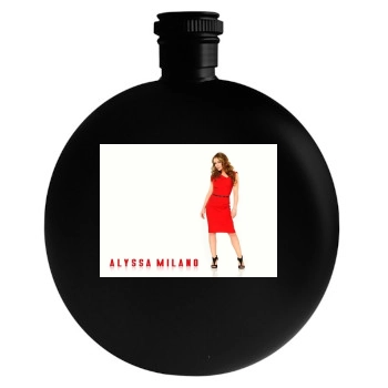 Alyssa Milano Round Flask