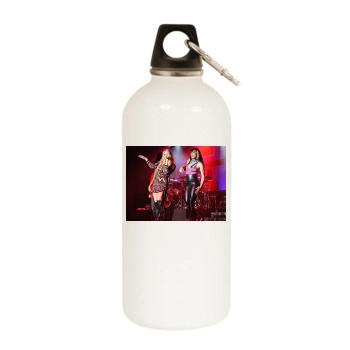 Fergie White Water Bottle With Carabiner