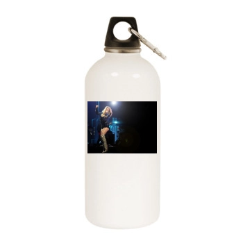 Fergie White Water Bottle With Carabiner