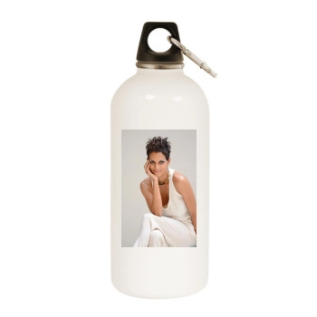 Halle Berry White Water Bottle With Carabiner