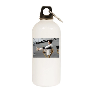 Halle Berry White Water Bottle With Carabiner