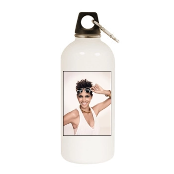 Halle Berry White Water Bottle With Carabiner