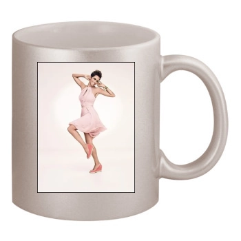 Halle Berry 11oz Metallic Silver Mug