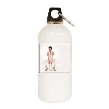 Halle Berry White Water Bottle With Carabiner