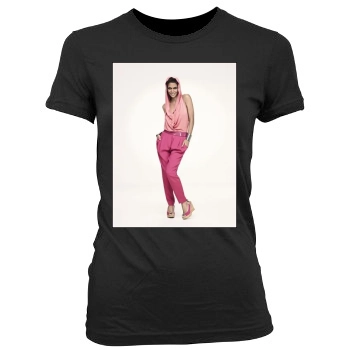 Halle Berry Women's Junior Cut Crewneck T-Shirt