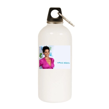 Halle Berry White Water Bottle With Carabiner