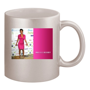 Halle Berry 11oz Metallic Silver Mug