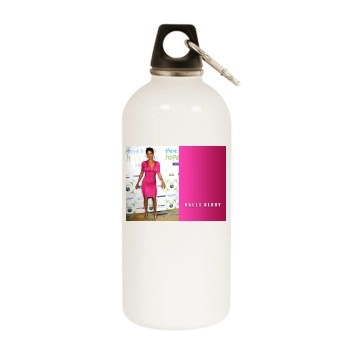 Halle Berry White Water Bottle With Carabiner