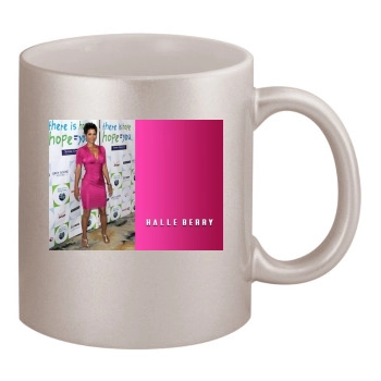 Halle Berry 11oz Metallic Silver Mug