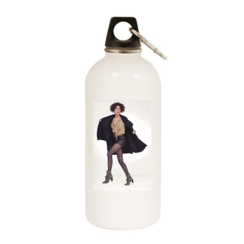 Halle Berry White Water Bottle With Carabiner