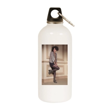 Halle Berry White Water Bottle With Carabiner