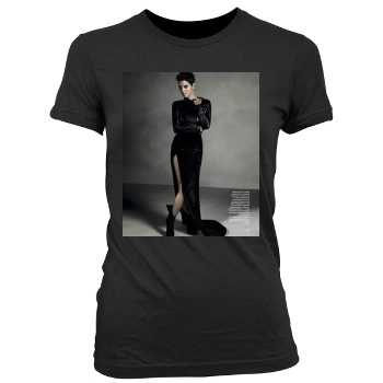 Halle Berry Women's Junior Cut Crewneck T-Shirt