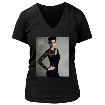 Halle Berry Women's Deep V-Neck TShirt