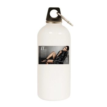 Halle Berry White Water Bottle With Carabiner