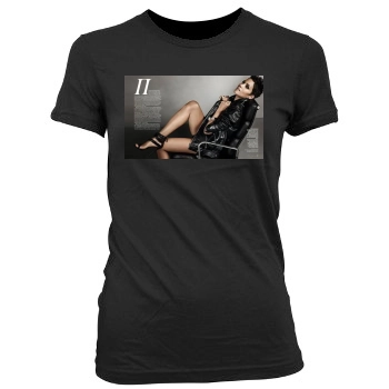 Halle Berry Women's Junior Cut Crewneck T-Shirt