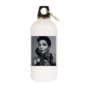 Halle Berry White Water Bottle With Carabiner