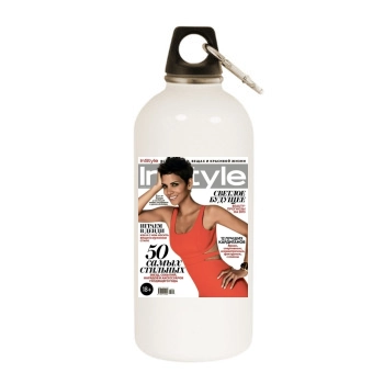 Halle Berry White Water Bottle With Carabiner