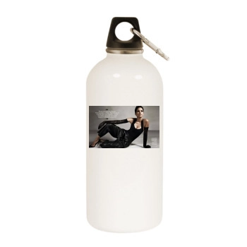 Halle Berry White Water Bottle With Carabiner