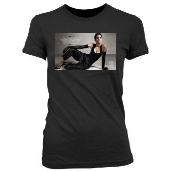 Halle Berry Women's Junior Cut Crewneck T-Shirt