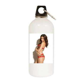 Hana Nitsche White Water Bottle With Carabiner