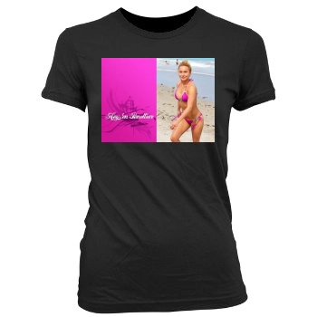 Hayden Panettiere Women's Junior Cut Crewneck T-Shirt