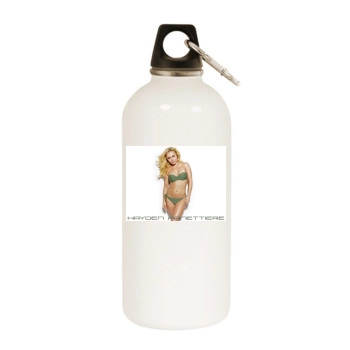 Hayden Panettiere White Water Bottle With Carabiner