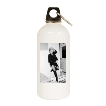 Hayden Panettiere White Water Bottle With Carabiner