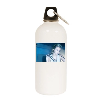 Hayden Panettiere White Water Bottle With Carabiner