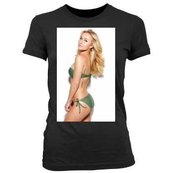 Hayden Panettiere Women's Junior Cut Crewneck T-Shirt