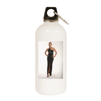 Heidi Klum White Water Bottle With Carabiner