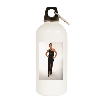 Heidi Klum White Water Bottle With Carabiner