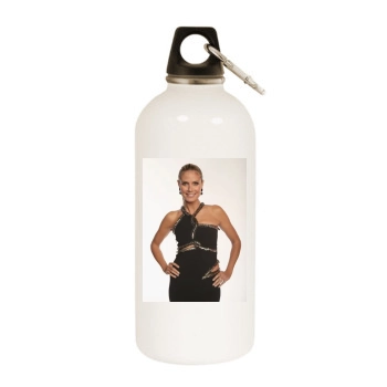 Heidi Klum White Water Bottle With Carabiner