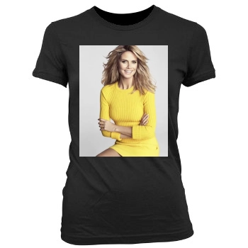 Heidi Klum Women's Junior Cut Crewneck T-Shirt