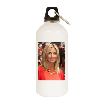 Heidi Klum White Water Bottle With Carabiner