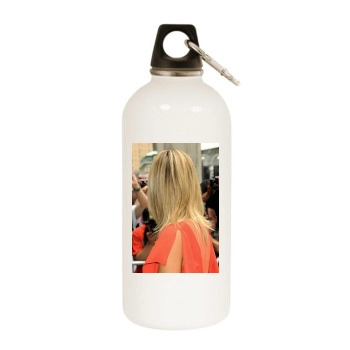 Heidi Klum White Water Bottle With Carabiner