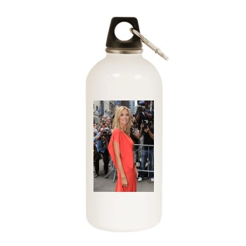 Heidi Klum White Water Bottle With Carabiner