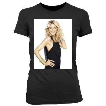 Heidi Klum Women's Junior Cut Crewneck T-Shirt