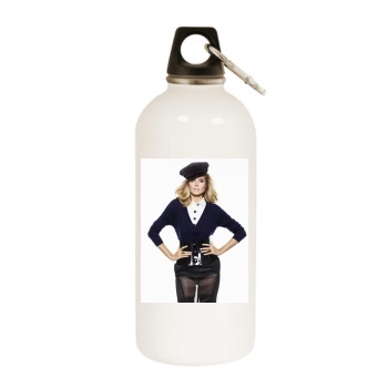 Heidi Klum White Water Bottle With Carabiner