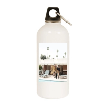 Heidi Klum White Water Bottle With Carabiner