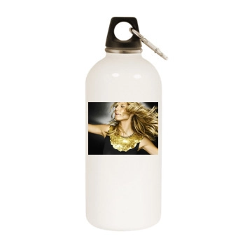 Heidi Klum White Water Bottle With Carabiner