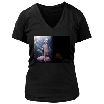 Helen Flanagan Women's Deep V-Neck TShirt